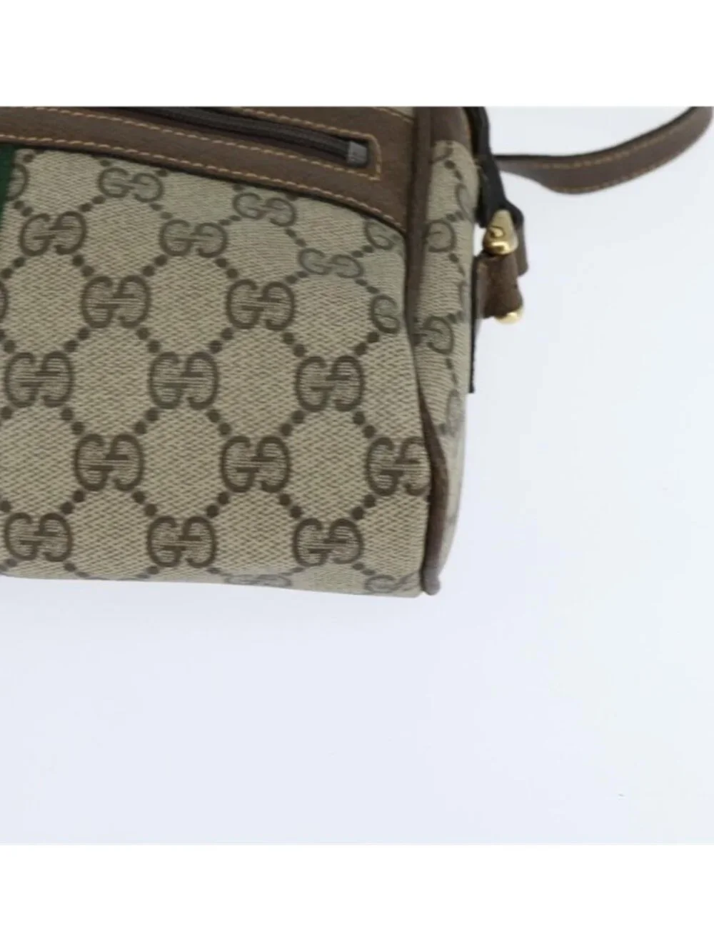 Authentic GUCCI GG Supreme Web Sherry Line Shoulder Bag PVC Beige Gold 010 378 - Picture 2 of 16